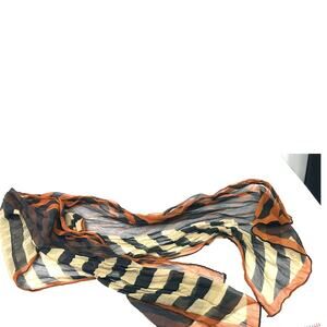 Vintage 70's Mid Century Usna Designer Luxury Silk Scarf geometric pattern sheer